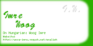 imre woog business card